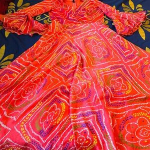 Indian party gown one piece dress small eid outfit